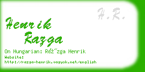 henrik razga business card